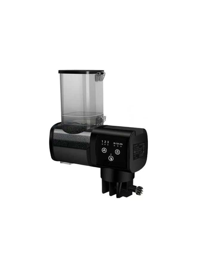 Automatic Fish Feeder for Aquarium with 500ml Large Capacity - Battery Operated Auto Dispenser with Timer for Small Fish Tanks, Turtles,Koi for Vacation and Weekend Use (Battery Not Included) - Image 1